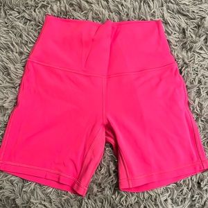 Sonic pink lululemon align shorts 6” size 6